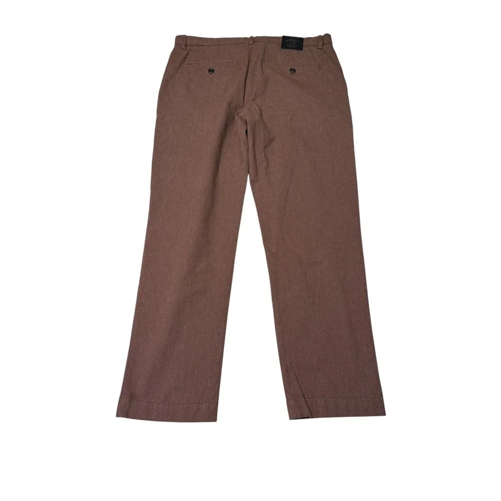 NWT Banana‎ Republic Grayson Slim Tapered Fit Pants Mens 33x27* Brown Micro